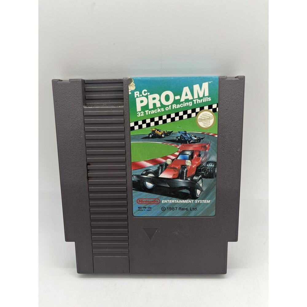R.C. Pro-Am Nintendo Entertainment System NES Video Game Cartridge Tested.